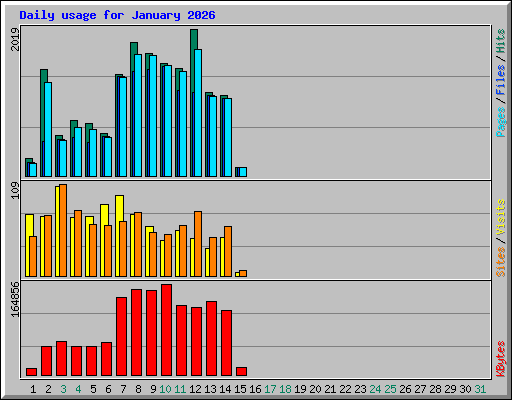 Daily usage for January 2026