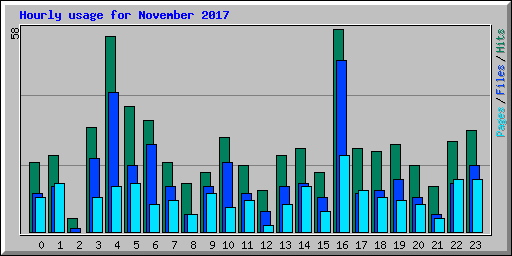 Hourly usage for November 2017