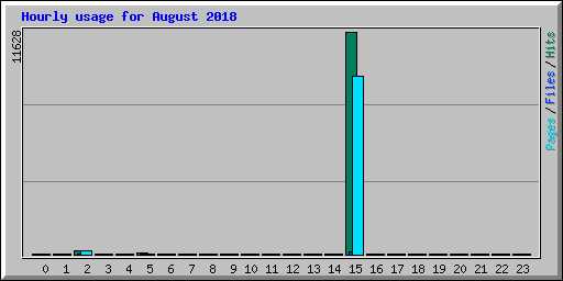 Hourly usage for August 2018