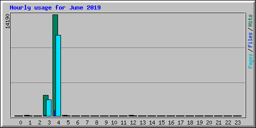Hourly usage for June 2019