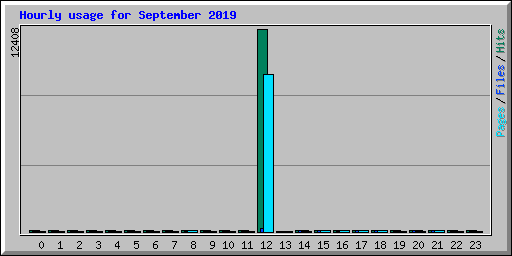 Hourly usage for September 2019