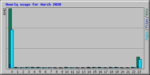 Hourly usage for March 2020