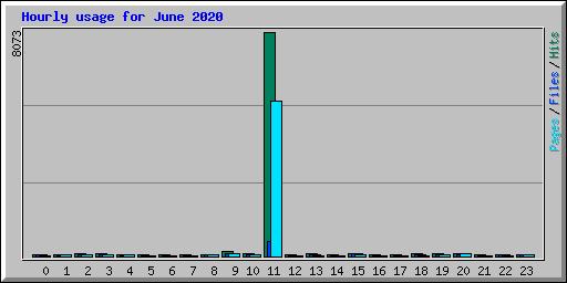 Hourly usage for June 2020