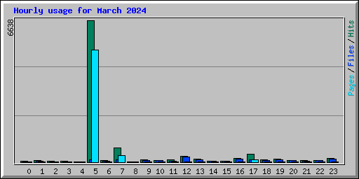 Hourly usage for March 2024
