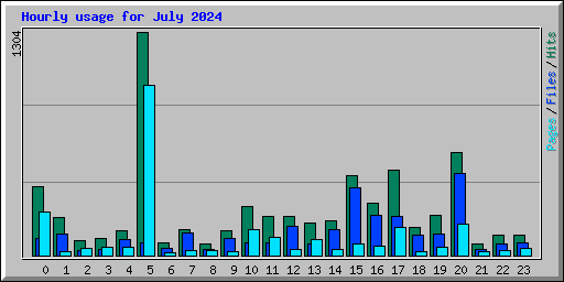 Hourly usage for July 2024