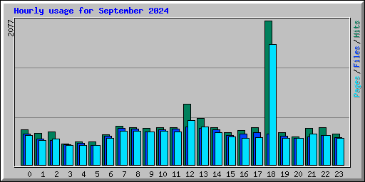 Hourly usage for September 2024
