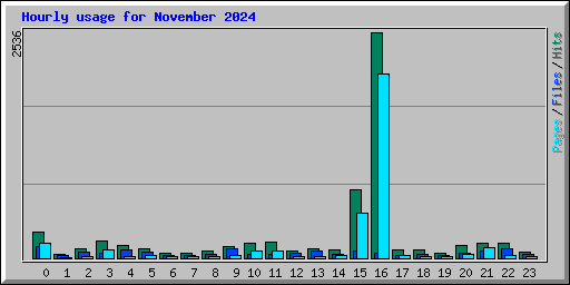 Hourly usage for November 2024