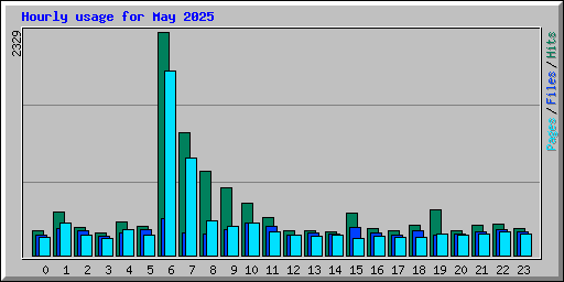 Hourly usage for May 2025