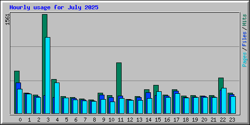 Hourly usage for July 2025