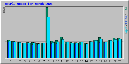 Hourly usage for March 2026