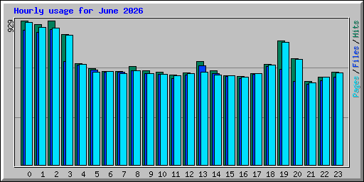 Hourly usage for June 2026